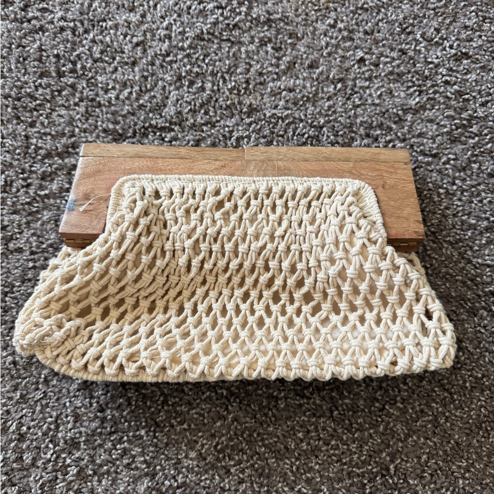 A New Day Macrame Crotchet clutch - Picture 2 of 3